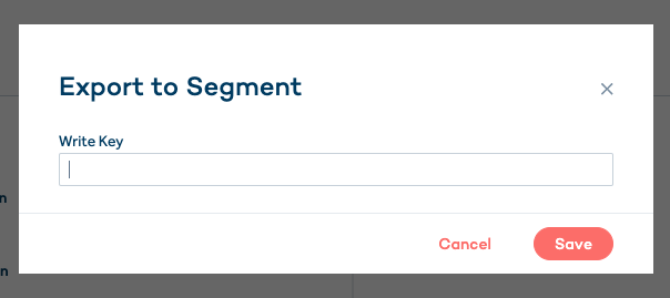 Add your Segment writeKey